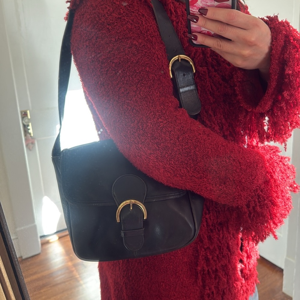 Vintage black Coach Bedford shoulder bag